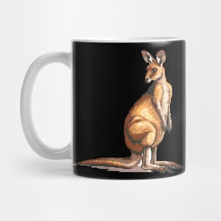 Kangaroo in Pixel Form Mug